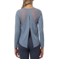 thumbnail image 5 of Alove Women Long Sleeve Athletic Shirts Mesh Yoga Elastic UV Top, 5 of 7