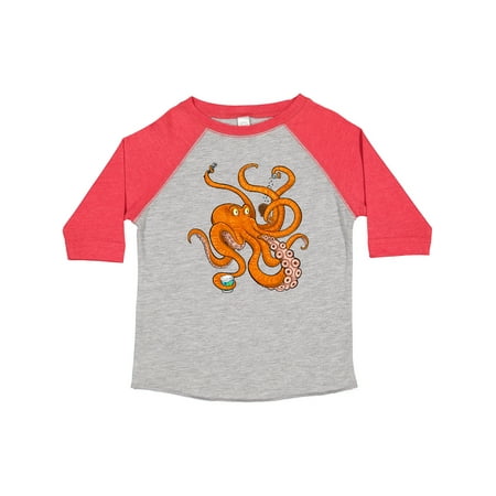 

Inktastic Giant Orange Octopus Eating Ice Cream Gift Toddler Boy or Toddler Girl T-Shirt
