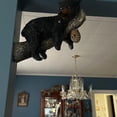 thumbnail image 4 of Matsuzay Escultura de siesta de cachorro de oso, línea suave y borde , decoración de jardín de resina para balcón, oso Decoración del hogar, 4 of 6