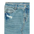 thumbnail image 3 of Wonder Nation Girls Destructed Denim Skirt, Sizes 4-18 & Plus, 3 of 3