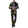 thumbnail image 3 of Mens Carnival 3D Digital Printed Suit Set Light Business Suit Jacket Trousers Set, 3 of 7