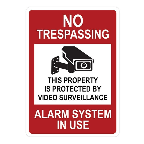 No Trespassing This Property Is Protected By Video Surveillance Sign 10 X 14 Non Reflective