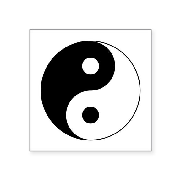 CafePress - Yin Yang Symbol Sticker - Square Sticker 3" x 3"