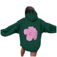 thumbnail image 3 of CONFREE Hoodies For Women Floral Prints Hoodies For Women Trendy Long Sleeve Casual Pullover Sweatshirts With Pockets Comfy Winter Clothes, 3 of 7