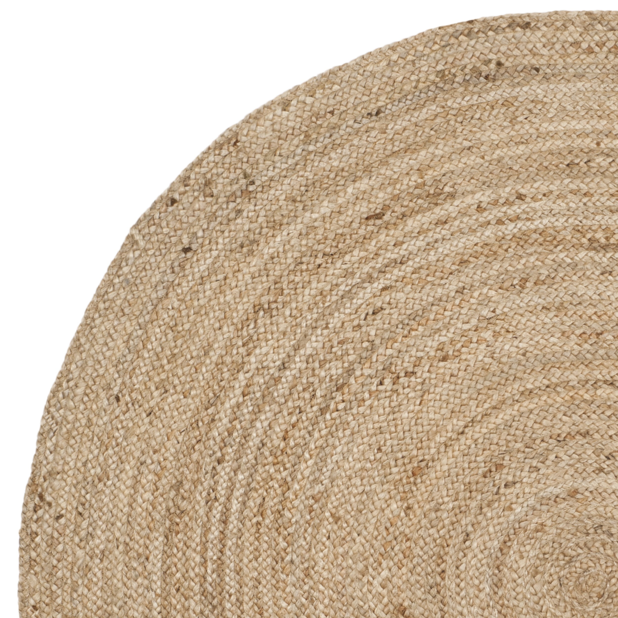SAFAVIEH Natural Fiber Cebrail Braided Jute Area Rug, Natural, 4' x 4' Round