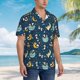 thumbnail image 3 of Fotbe Space Sleeping Panda Camisa Hawaiana para Hombre Unisex – Camisa Casual de Verano con Botones de Manga Corta de Algodón y Lino,Large, 3 of 7