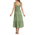 thumbnail image 6 of KOMOO Women Ruffle Sling Dress Sleeveless Adjustable Strap Tiered Loose Dress Plus Size, 6 of 7