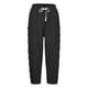 thumbnail image 4 of Pantalones capri de verano con cintura elástica y botones laterales para mujer: color liso, estilo informal/deportivo con elasticidad, 4 of 5