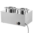 thumbnail image 6 of Commercial-Grade Electric Soup Warmer with Two 6.34 Quart Stainless Steel Kettles – Adjustable Heat Buffet Station for Food Service and Hospitality, 6 of 9