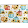 thumbnail image 4 of Dreamtimes Fall Pumpkin Sunflower Area Rug 72x48in Blue Pumpkins Non-Slip Floor Carpet Comfort Floor Mats Decor for Indoor Living Dining Room and Bedroom Area, 4 of 5