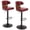 Wine Red, variant on MOONMISS Swivel Bar Stools Set of 2, Wooden Kitchen Bar Chairs with Back, PU Leather Counter Height Barstools for Kitchen Island,Yellow