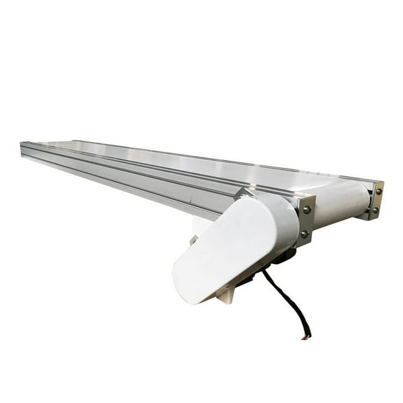 INTSUPERMAI PVC Flat Conveyor Mesa Belt Systems for Industrial Transport Conveyor Electric 59*7.8" White Packaging Machine