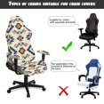 thumbnail image 6 of Xixirimido Gaming Chair Covers Stretch Removable Washable Computer Reclining Gaming Chair Protector Slipcovers with Armrest Covers, Aztec Tribe Geometric, 6 of 8