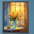 thumbnail image 3 of Kit de pintura por números sobre lienzo, arte al óleo artesanal, decoración de flores para alféizar de ventana, 40x50cm, 3 of 9