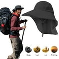 thumbnail image 4 of Sombrero Pesca Al Aire Libre Safari Senderismo Ancha Con Protección para El Cuello Verano, 4 of 9