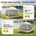 thumbnail image 5 of RELOIVE Camping Screen Tent with Sky Canopy,11x11ft Portable Screen Canopy 8-10 Person & Instant UV Resistant Sun Shelter,Easy to Set Up & Waterproof,Suitable for Family Camping Trip,Backyard,Picnic, 5 of 12