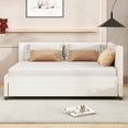 thumbnail image 2 of Aukfa Full Size Daybed with Trundle Bed, Upholstered Sofa Bed Frame, Beige, 2 of 8