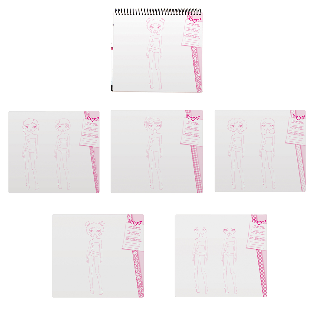 Fashion Angels Portfolio Sketch Pad with Stencils, 40 Pages photo 3