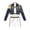 Style C, variant on Girls Pop Idol Stage Costume 3-Piece Set, Kids Sparkly Jacket Inner Top and Shorts for Dance Performance Halloween Party Dress Up, 160 (12-13Year)