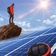 thumbnail image 4 of Lámpara solar de camping, linterna LED recargable, 2 en 1, plegable, de bolsillo, con cable USB telescópico, 3 niveles de brillo, batería de 800 mAh para senderismo y camping., 4 of 5
