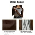 thumbnail image 3 of Camisetas de manga larga o corta a rayas con bloques de color para mujer, blusas casuales y cómodas, blusas de talla grande, 3 of 6