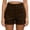 *Brown, variant on Women's High Waisted Button Front Chino Shorts , Patch Pocket Casual Shorts For Women , Ladies' Lightweight Straight Leg Summer Shorts,White,S-3XL
