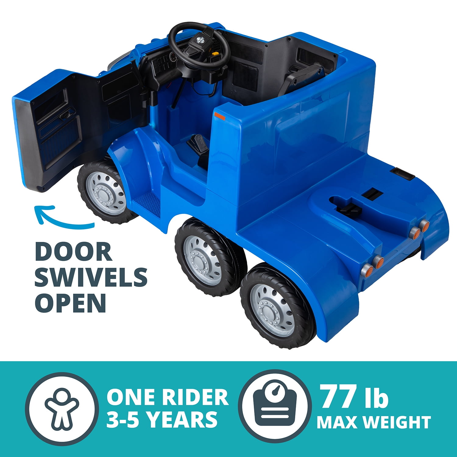 Kid Trax Blue Semi-Truck and Trailer Ride-On Toy Norway Ubuy