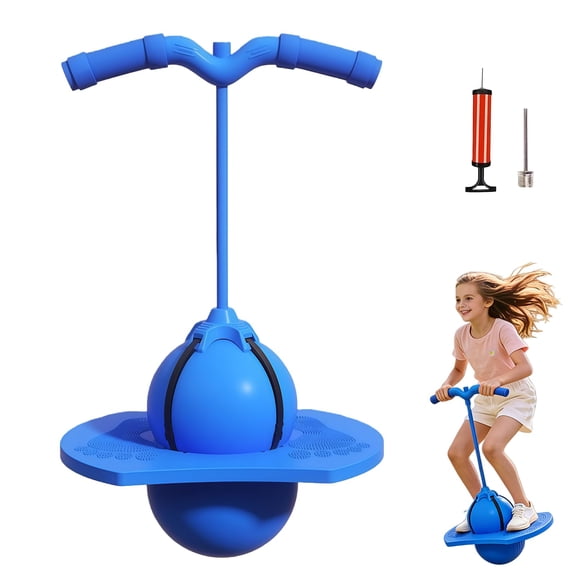 Balance Jumping Ball -Pogo Stick with Handle for Adults Up to 200lb, Bouncing Jump Ball Board for Indoor Outdoor Play, Balance Training, Coordination and Fitness Fun.