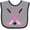 Heather and Black, variant on Inktastic Field Hockey Sticks Girls Baby Bib