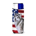 thumbnail image 1 of Alaskan Malamute Patriotic Michelob Ultra Hugger for Slim Cans, 1 of 1