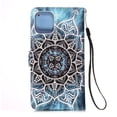 thumbnail image 3 of Mantto For iPhone 13 Mini Case, [ 5.4 inch ] PU Leather With Hand Strap Magnetic Closure Cute Pattern Painted Flip Wallet Card Stand Phone Case For Apple iPhone 13 Mini, Mandala, 3 of 8