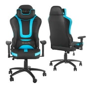 WEIKABU Gaming Chair Massage Computer Game Chair Ergonomic Desk Chair PU Leather Chair with Lumbar Support Headrest Armrest Rolling Swivel Task Chair Blue