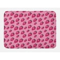 thumbnail image 1 of Fruit Bath Mat, Pop Art Style Strawberry Pattern Vibrant Toned Retro Fresh Fashion Graphic, Non-Slip Plush Mat Bathroom Kitchen Laundry Room Decor, 29.5 X 17.5 Inches, Pale Pink Magenta, Ambesonne, 1 of 2