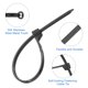 thumbnail image 3 of Uxcell 100Pcs Push Mount Zip Ties 4 Pulgadas Soportes de Bridas de Cable de Nylon, Negro, 3 of 6