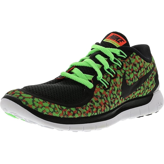 NIKE Women's Free 5.0 Print Running Shoe Voltage Green/Hyper Orange/White/Black Size 6.5 M US