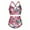 Red, variant on Elainilye Fashion Womens Bathing Suits Bikini Swimsuit Sexy Swimsuit Bandage Swimwear Color Matching Beachwear,Multi-color