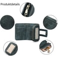 thumbnail image 3 of Cartera pequeña de cuero para mujer, monedero pequeño con cremallera, tarjetero con compartimento para monedas y protección RFID, 3 of 5