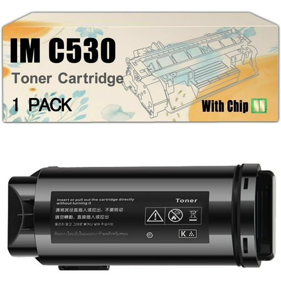 IMC530 418236 418237 418238 418239 Toner Cartridge Compatible BK/C/M/Y Replacement for Ricoh IM C530FB IM C530F Printers Black*1