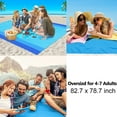 thumbnail image 6 of Deago Sand Free Beach Blanket Oversized 83" X79" Waterproof Sand Proof Beach Mat Outdoor Picnic Mat for Travel, Camping, Hiking (Gray), 6 of 9