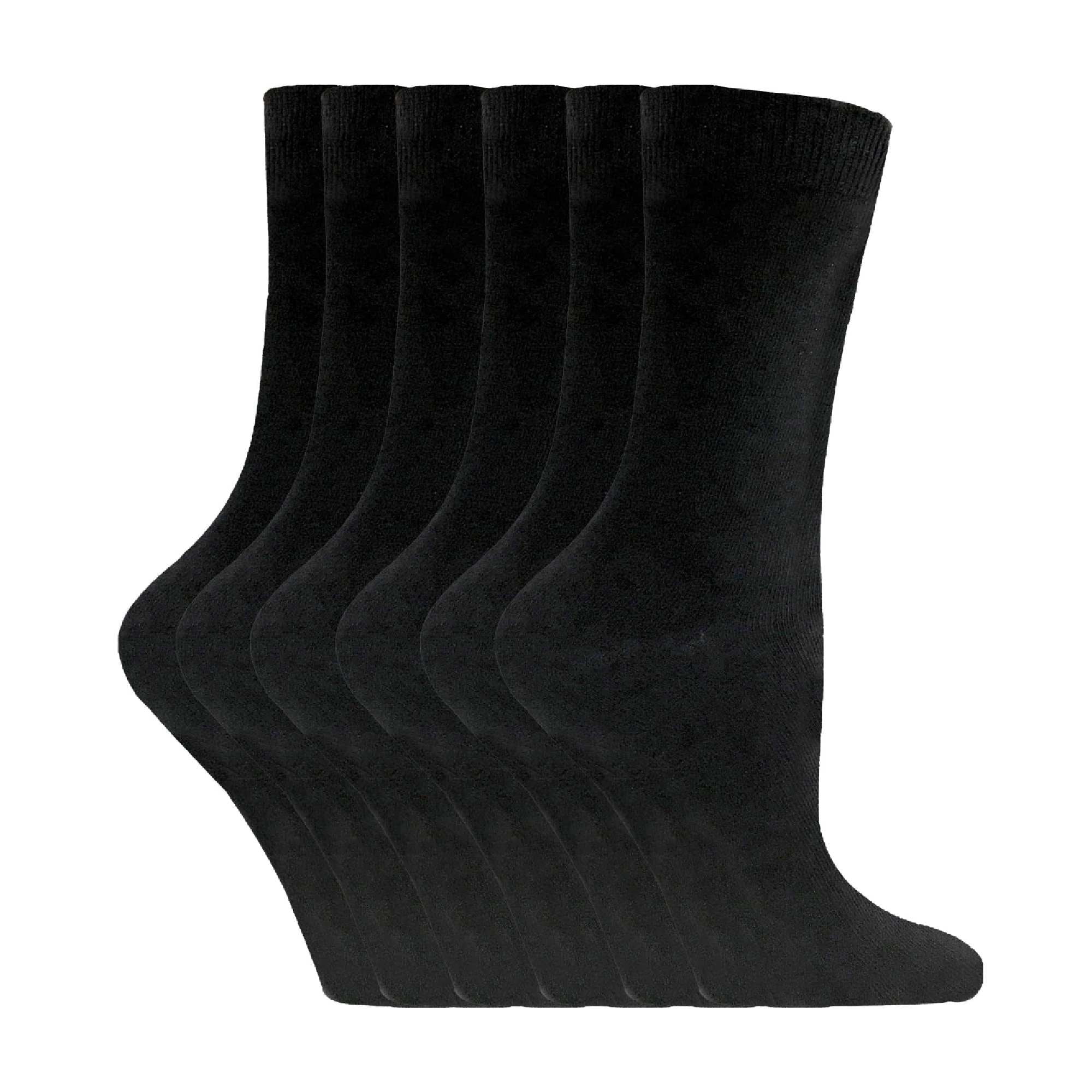 Sock Snob 6 Pairs of Ladies Plain Coloured Cotton Rich Ankle Socks