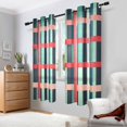 thumbnail image 2 of Yayeee Window Curtains Set of 2 for Living Room Light Filtering 63"x42", Green Plaid, 2 of 7
