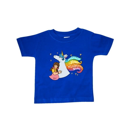 

Inktastic Embrace Your Magical Side Girl Hugging A Unicorn Gift Baby Boy or Baby Girl T-Shirt