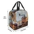 thumbnail image 2 of Pofeuu Oil Lamp Coffee Beans Print Lunch Bag Lunch Box Large Capacity Insulated Lunch Bag for Adult, Leakproof Reusable Lunch Tote Bags for Work, 2 of 5