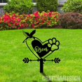 thumbnail image 2 of Craftnamesign Custom Hummingbird Heart Memorial Stake, Metal Yard Stakes, Metal Cemetery Stake, 2 of 4