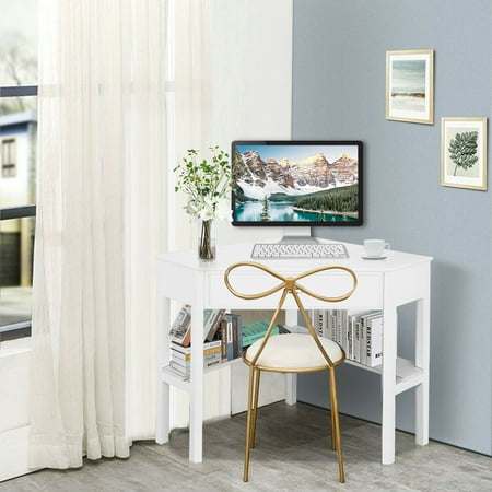 Costway Corner Computer Desk Laptop Writing Table Wood Workstation