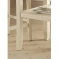 thumbnail image 4 of Cream Finish Counter Height Table - 40" Round Wood Dining Table w/ Drop Leaves, Stemware Rack. Maple Veneer Top, Cream Finish. Ideal for Kitchen or Dining Room., 4 of 6