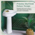 thumbnail image 4 of Renovator's Supply 26" Sheffield Deluxe Corner Bathroom Pedestal Sink, White, 4 of 13