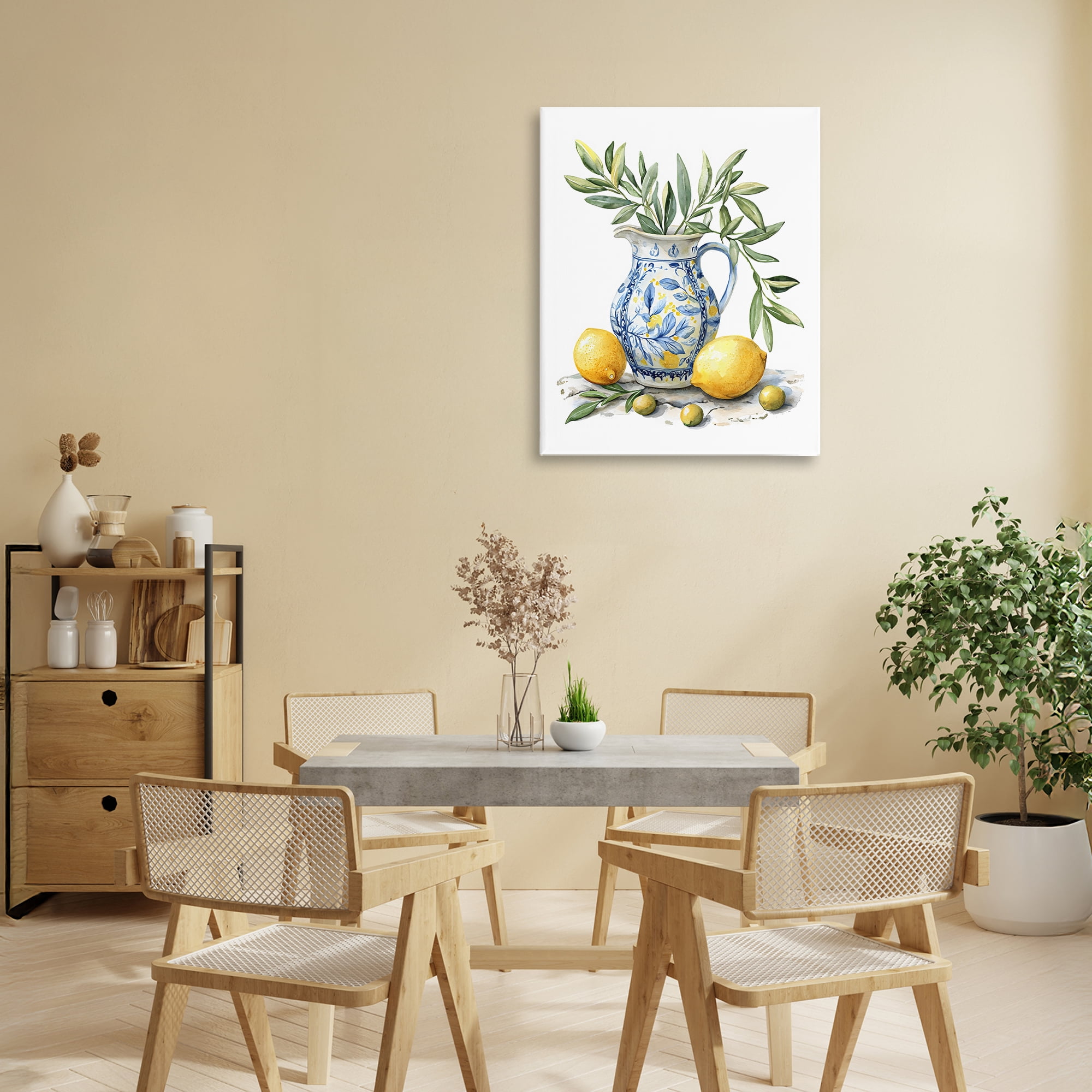 Stupell Industries Lemon & Olive Branch Still Life Canvas Wall Art, design by LSR Design Studio