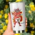 thumbnail image 6 of Patrick Mahomes II Tumbler - Go Big Or Go Mahomes - Coffee Tea Mug Insulated Tumbler With Lid - Birthday, Thanksgiving, Christmas Day Gifts For Football Fans - 20 Oz| Stainless Steel Mug, 6 of 7