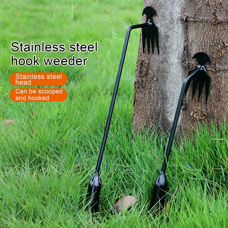 Honrane Steel Hand Weeder Tool - Dual Purpose Manual Weed Pulling Tool,  Effortlessly Remove Weeds, Garden Accessories 